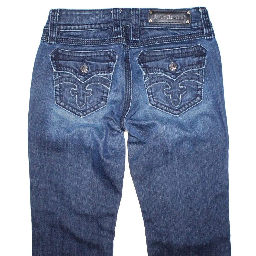 Rock‎ Revival Debbie Boot Cut Dark Jeans Women's Size 29 Look Unworn EXCELLENT